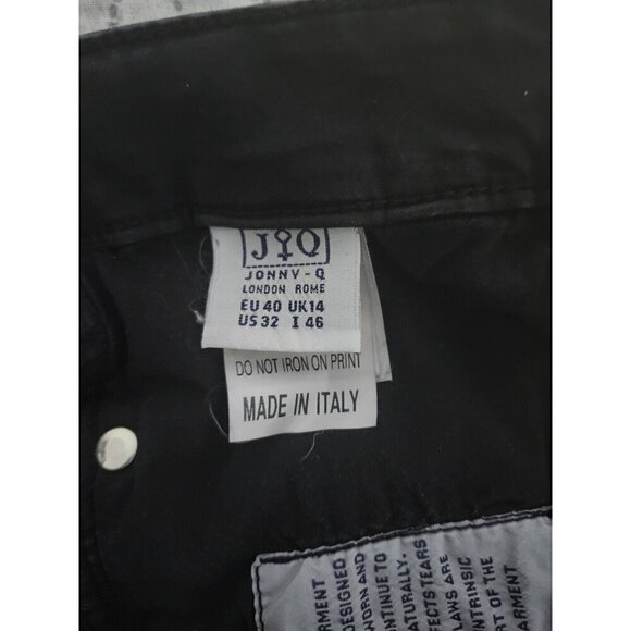 Jonny Q Vintage Jeans Made In Italy Black Straight Leg Lightly Distressed... - Picture 7 of 11